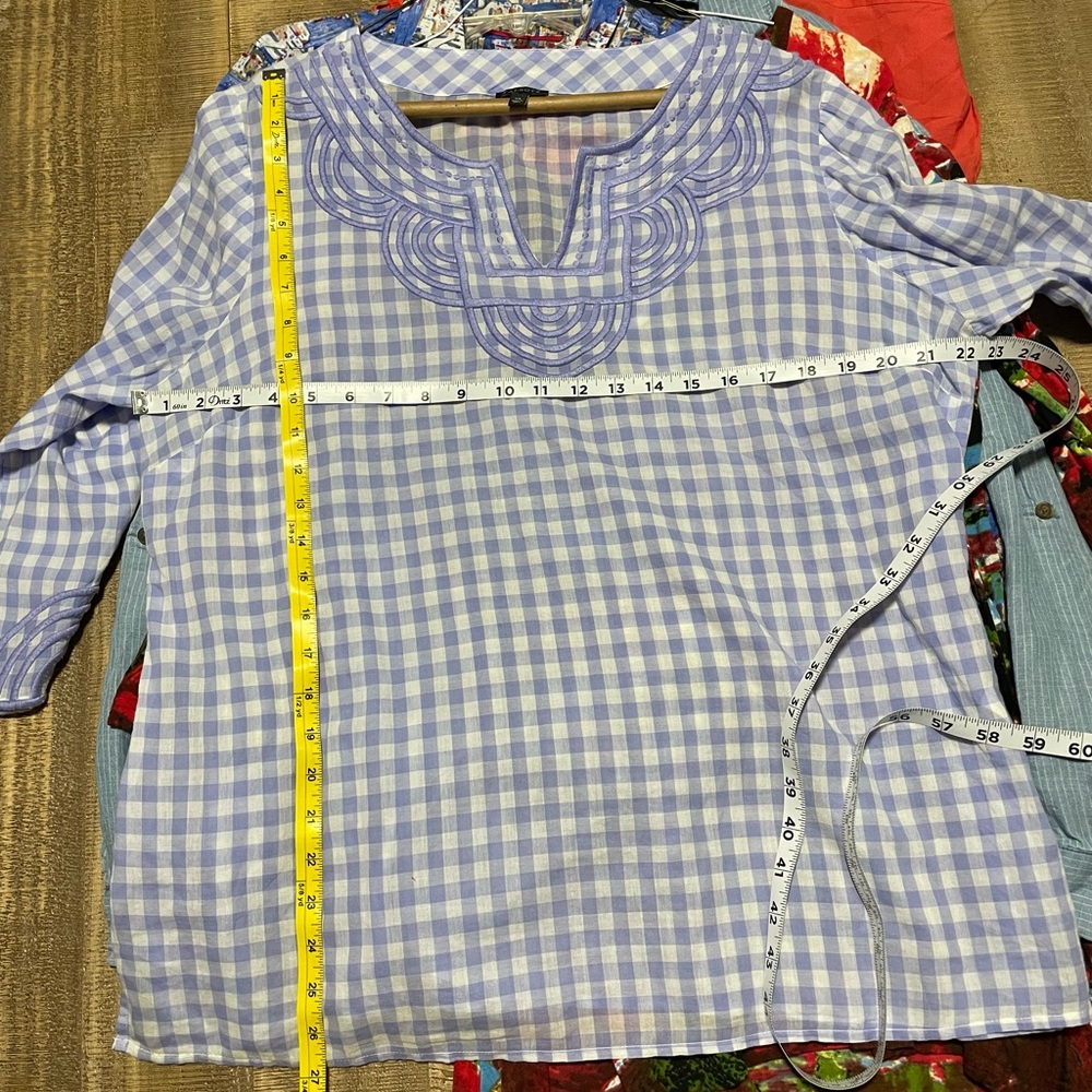 Talbots Checkered Blouse - Picture 6 of 6